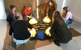Deelnemers cultuurcoördinatorentraining vo bij Kunstlinie